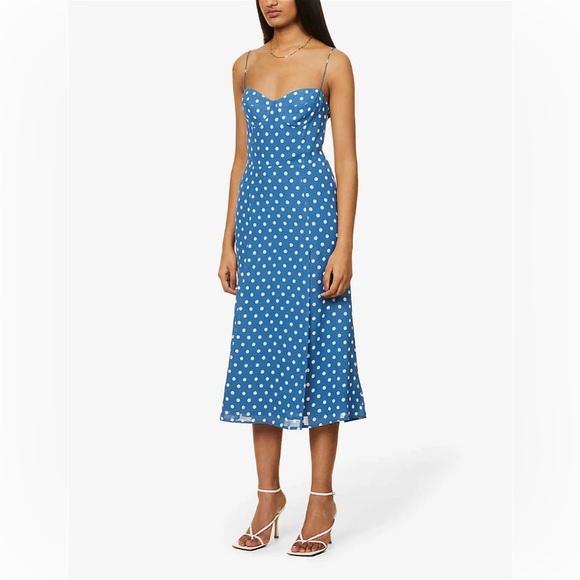 Reformation Dresses & Skirts - REFORMATION Juliette Polka Dot-Print Crepe Midi Dress